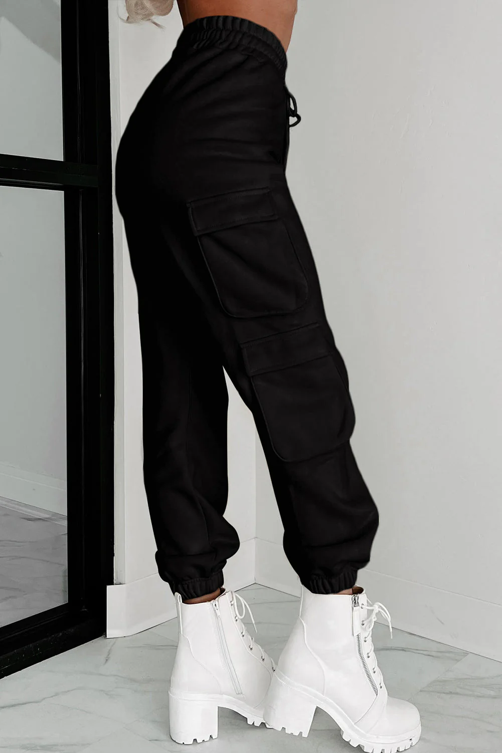cargo drawstring sweat pants