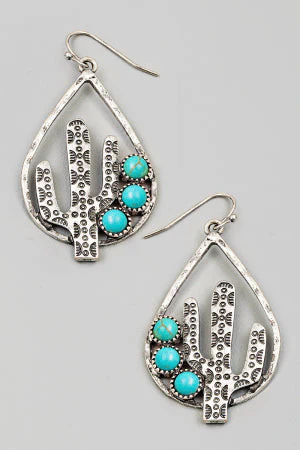 Western Cactus Earrings